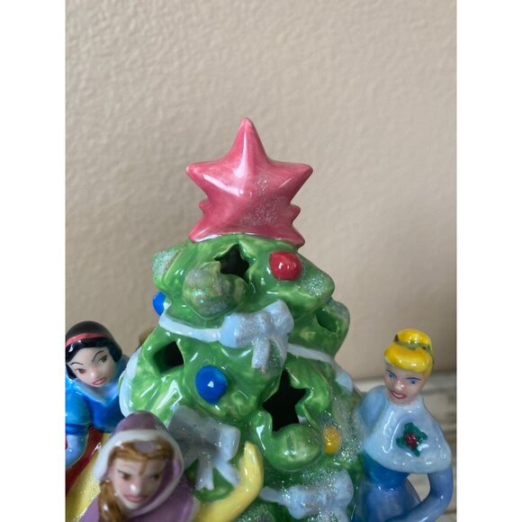Disney Princess Porcelain Christmas Figurine Belle Cinderella Snow White LightUp - Picture 7 of 12